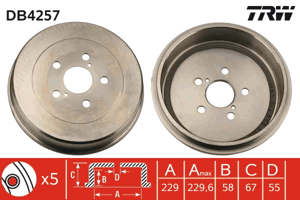 TRW Fékdob DB4257_TRW