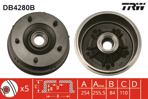 TRW Fékdob DB4280B_TRW