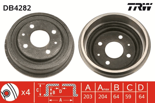 TRW Fékdob DB4282_TRW