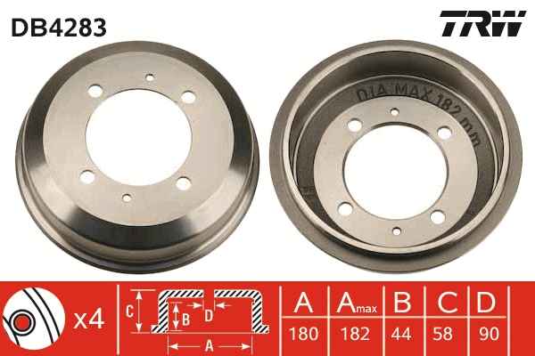 TRW Fékdob DB4283_TRW