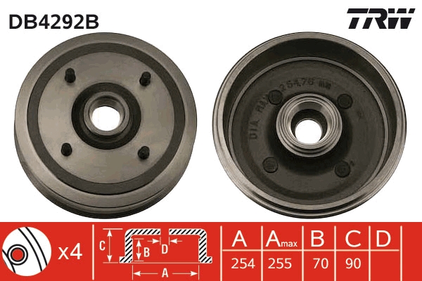 TRW Fékdob DB4292B_TRW