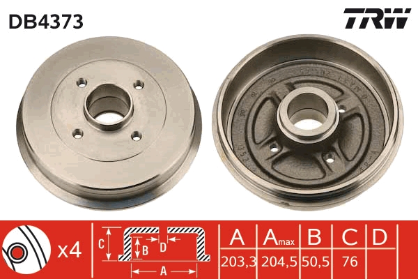 TRW Fékdob DB4373_TRW