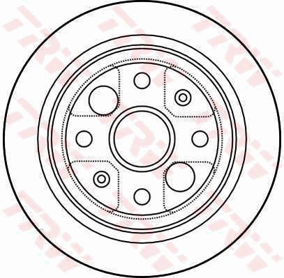 TRW Hátsó féktárcsa DF4004_TRW