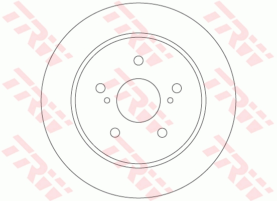 TRW Hátsó féktárcsa DF6685_TRW