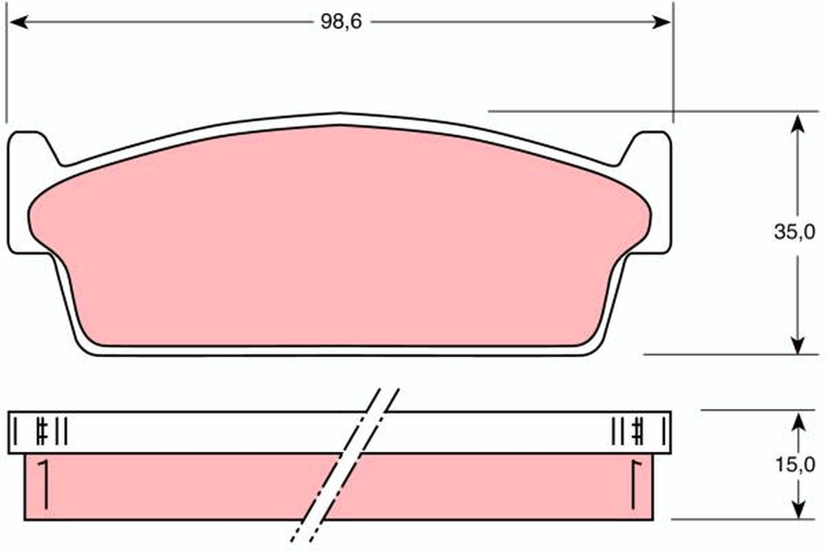 TRW GDB1021_TRW Hátsó fékbetét