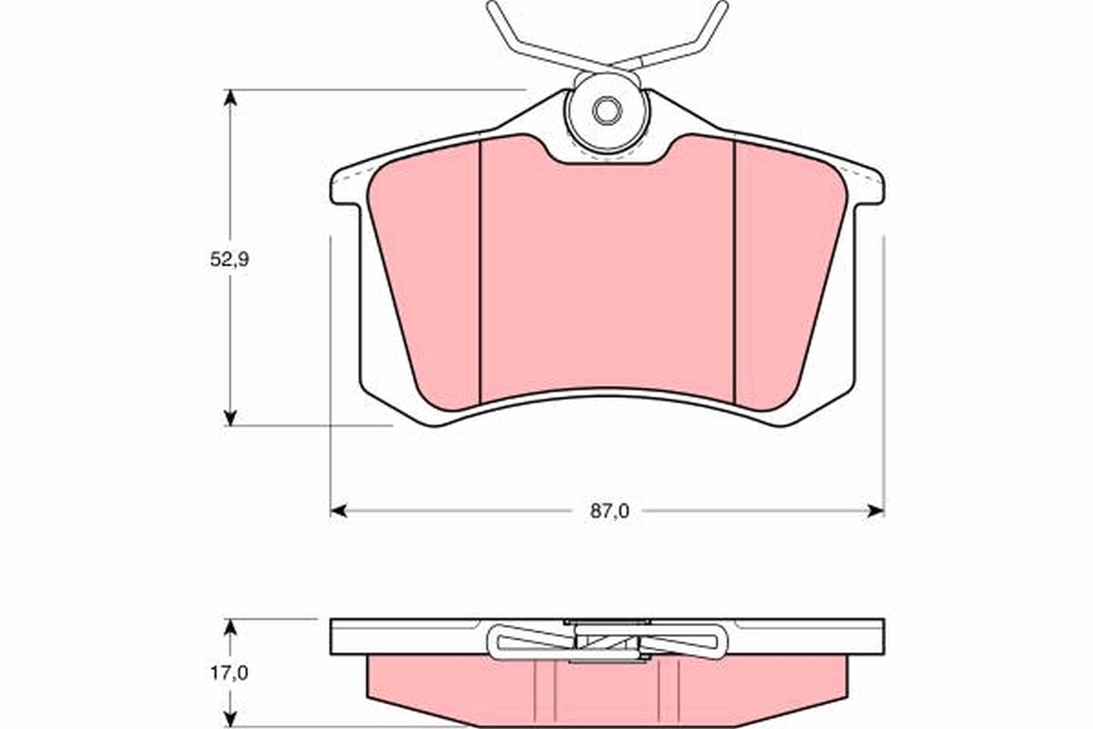 TRW Hátsó fékbetét GDB1267_TRW