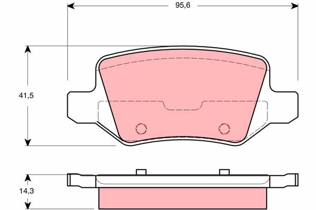 TRW Hátsó fékbetét GDB1433_TRW