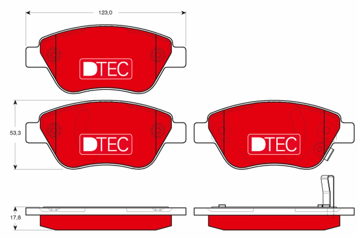 TRW Első fékbetét GDB1700DTE_TRW