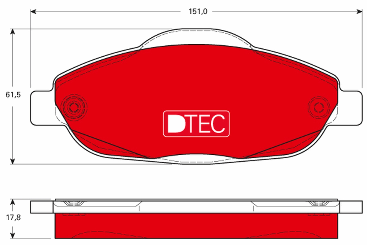 TRW Első fékbetét GDB1761DTE_TRW