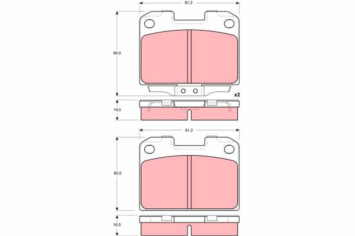 TRW Fékbetét, mind GDB3104_TRW