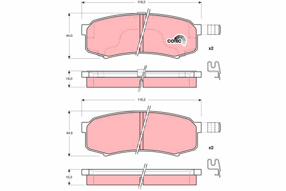 TRW Hátsó fékbetét GDB3110_TRW