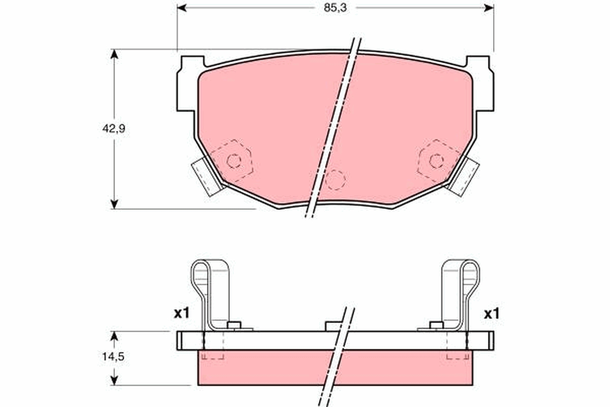 TRW Hátsó fékbetét GDB3143_TRW