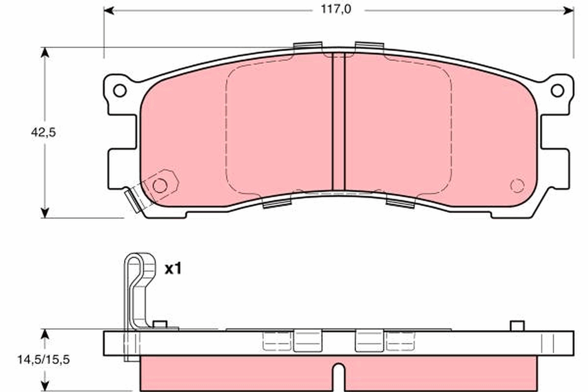 TRW Hátsó fékbetét GDB3179_TRW