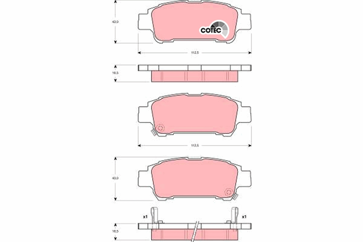 TRW Hátsó fékbetét GDB3249_TRW