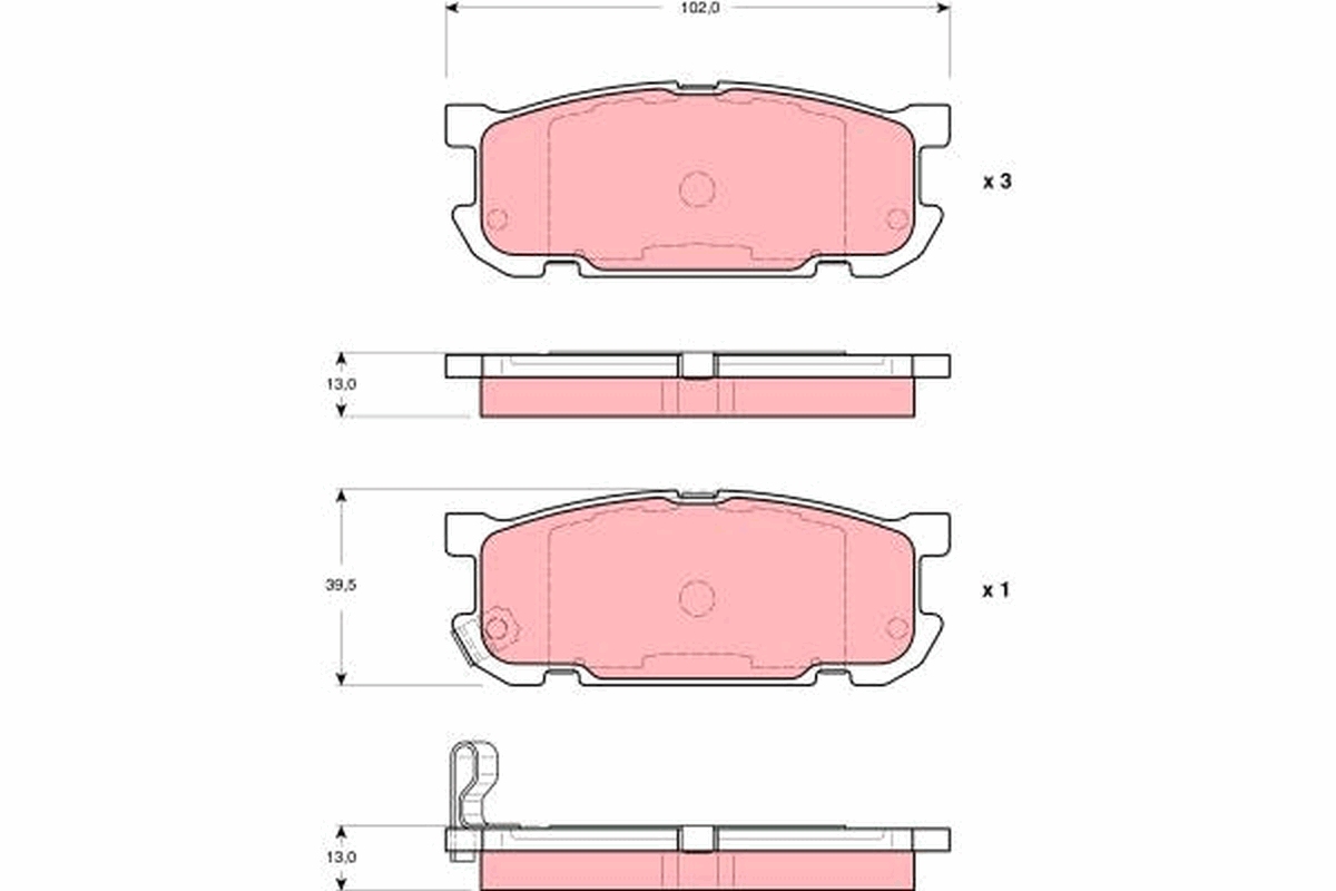 TRW Hátsó fékbetét GDB3303_TRW