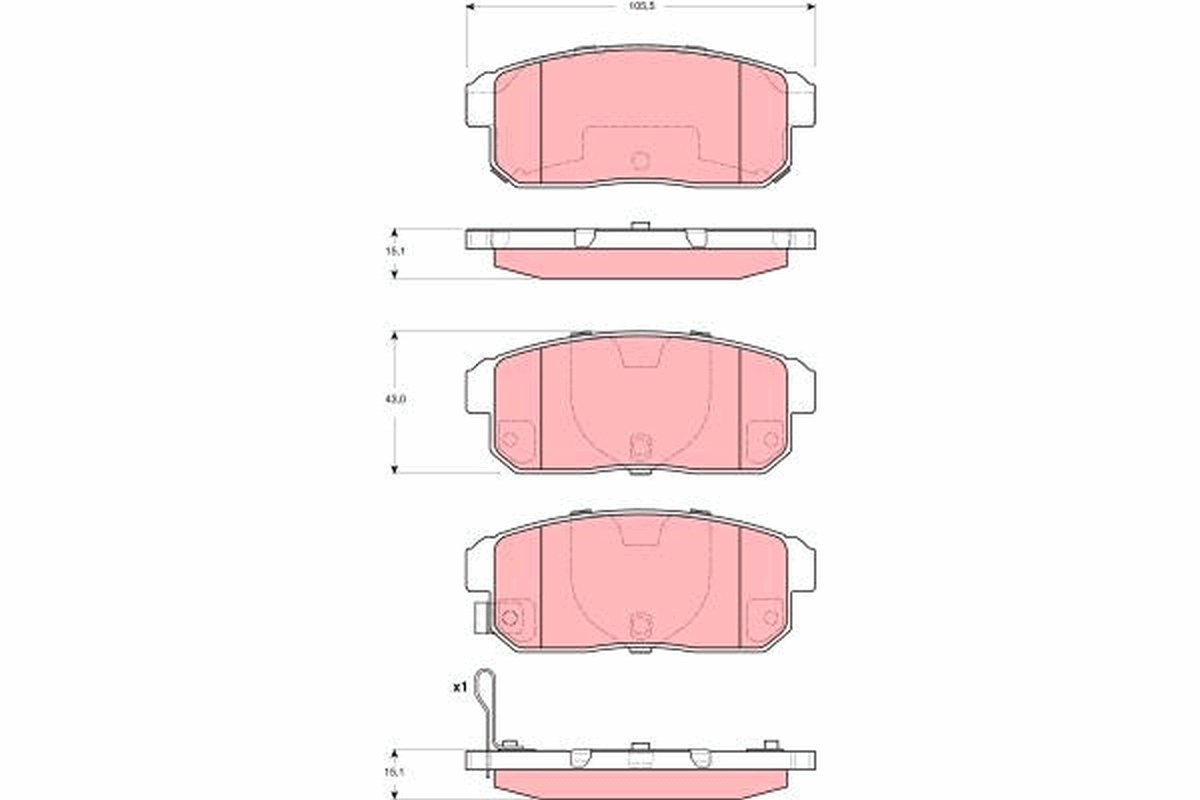 TRW Hátsó fékbetét GDB3357_TRW