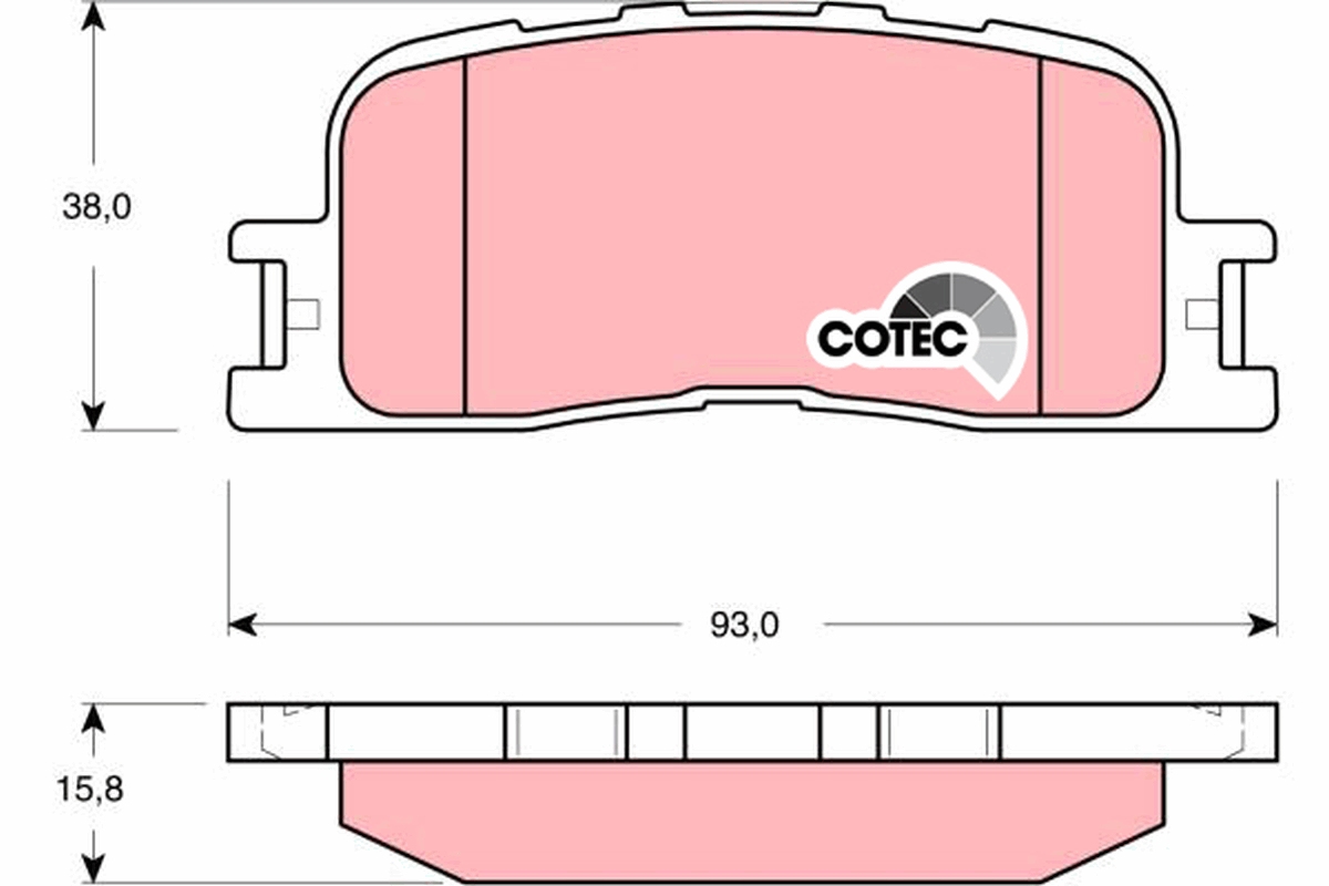 TRW Hátsó fékbetét GDB3374_TRW