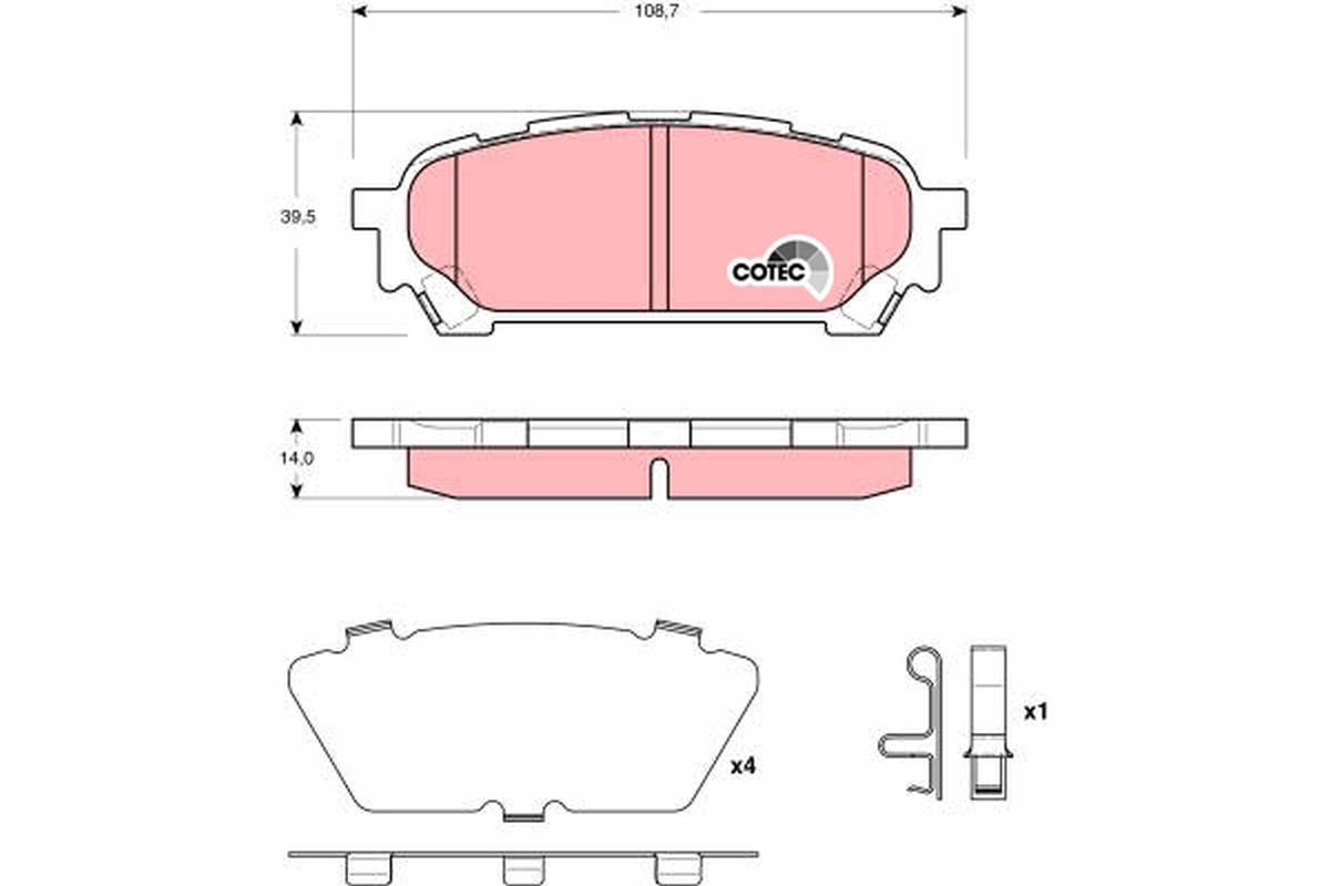 TRW Hátsó fékbetét GDB3395_TRW