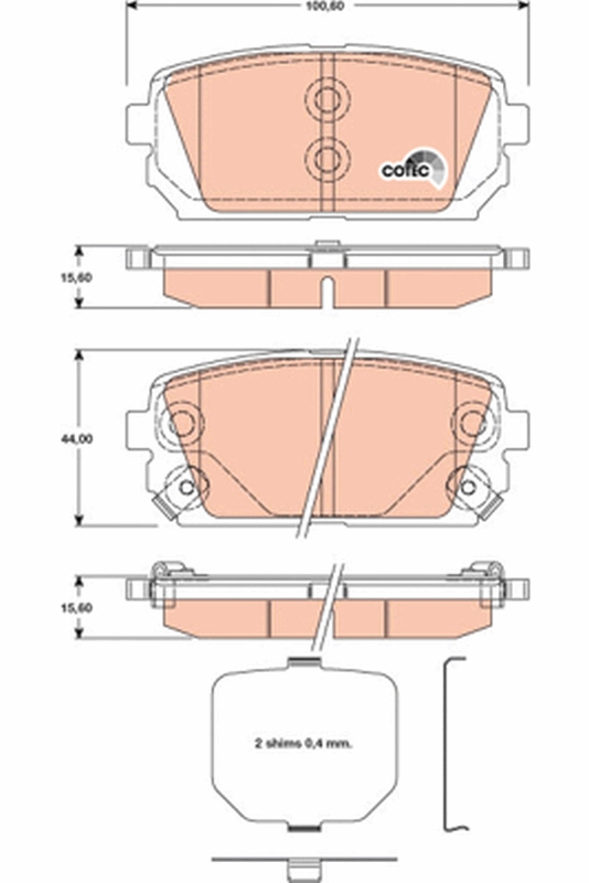 TRW Hátsó fékbetét GDB3462_TRW