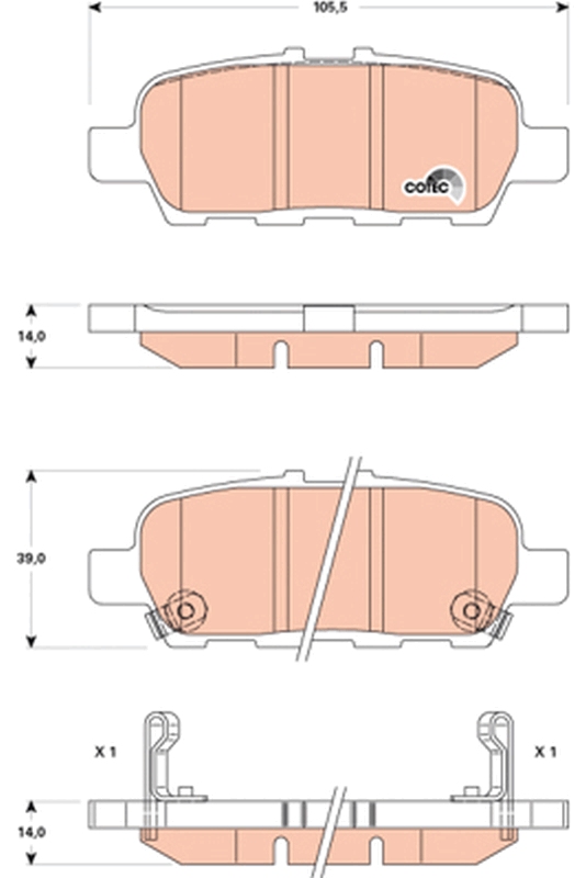 TRW Hátsó fékbetét GDB3508_TRW