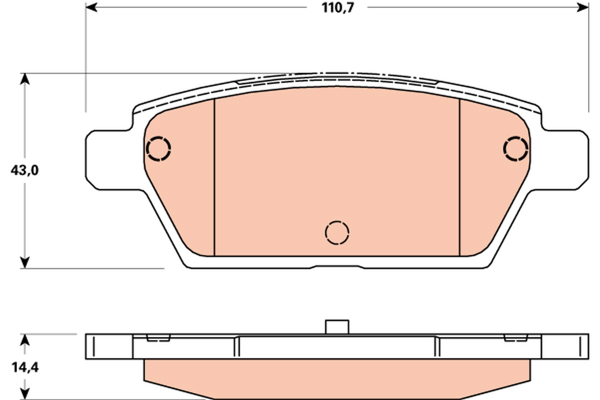 TRW Hátsó fékbetét GDB3517_TRW