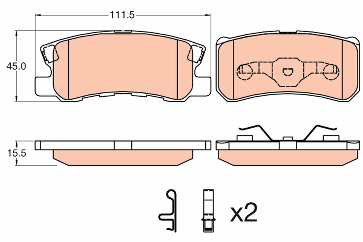 TRW Hátsó fékbetét GDB3595_TRW