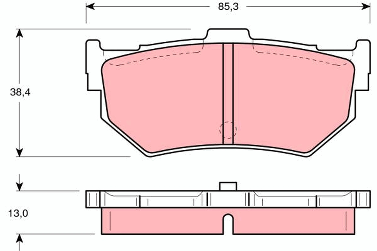 TRW Hátsó fékbetét GDB372_TRW