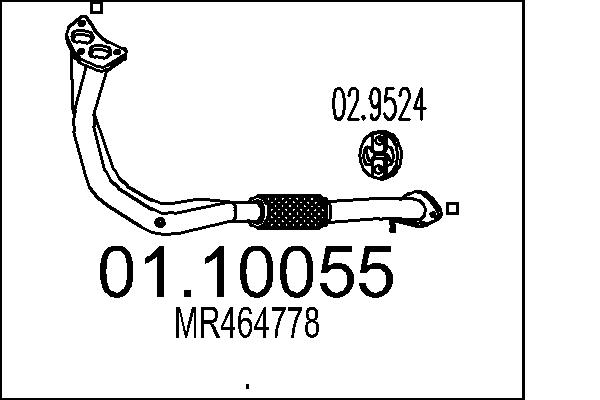 MTS Kipufogócső 01.10055_MTS