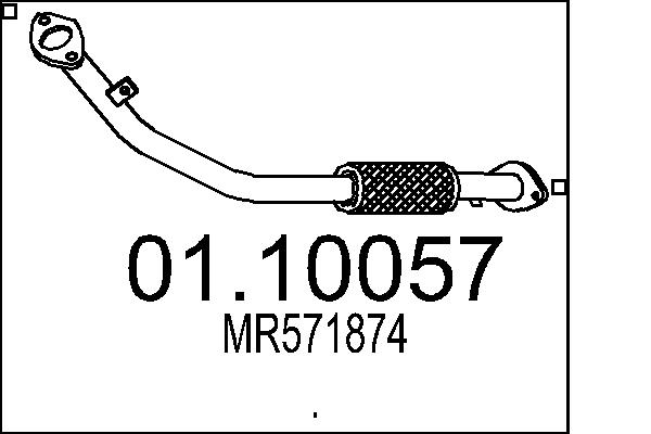 MTS Kipufogócső 01.10057_MTS