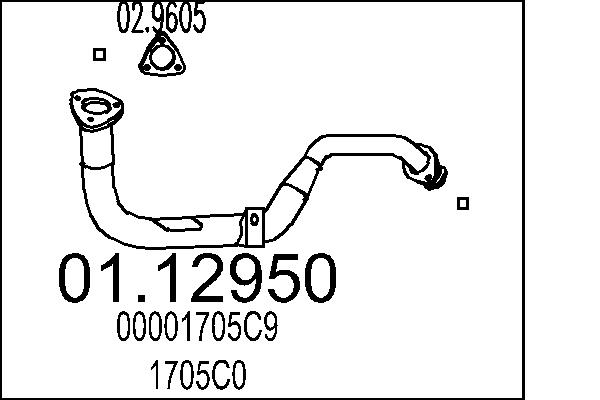 MTS Kipufogócső 01.12950_MTS