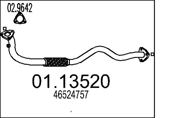 MTS Kipufogócső 01.13520_MTS