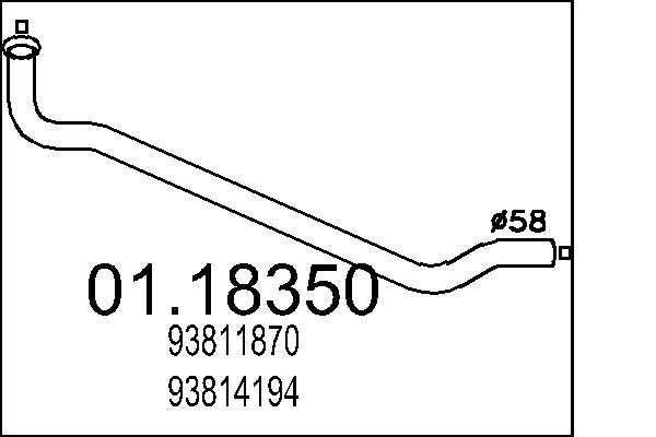 MTS Kipufogócső 01.18350_MTS