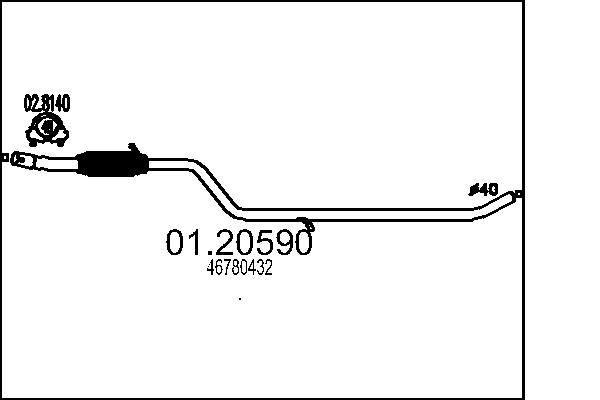 MTS Kipufogócső 01.20590_MTS