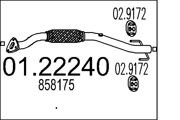 MTS Kipufogócső 01.22240_MTS
