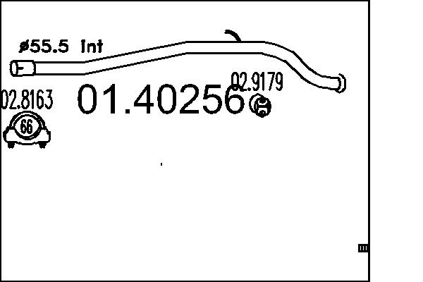 MTS Kipufogócső 01.402560_MTS