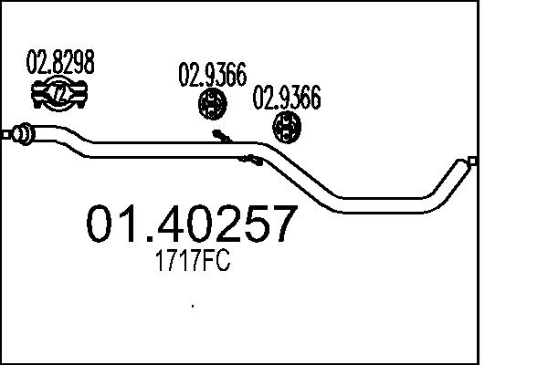 MTS Kipufogócső 01.40257_MTS