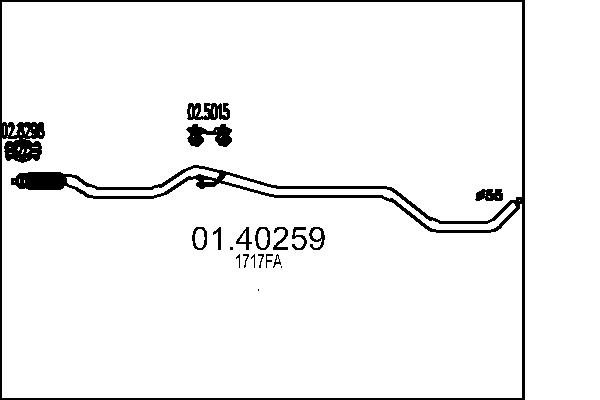 MTS Kipufogócső 01.40259_MTS