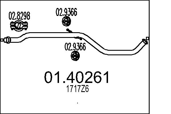 MTS Kipufogócső 01.40261_MTS