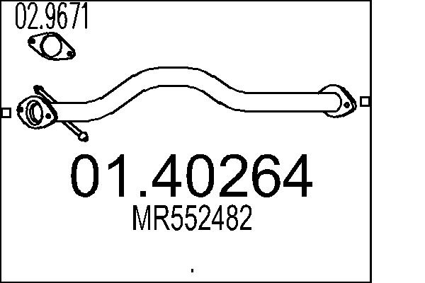 MTS Kipufogócső 01.40264_MTS