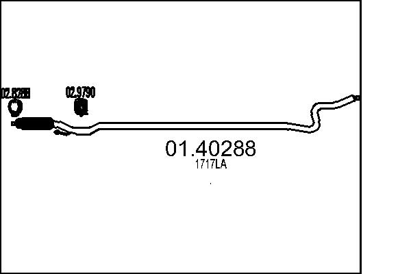 MTS Kipufogócső 01.40288_MTS