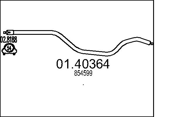 MTS Kipufogócső 01.40364_MTS