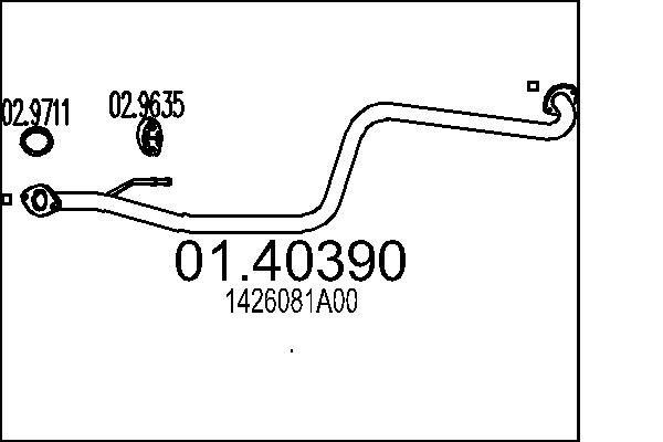 MTS Kipufogócső 01.40390_MTS