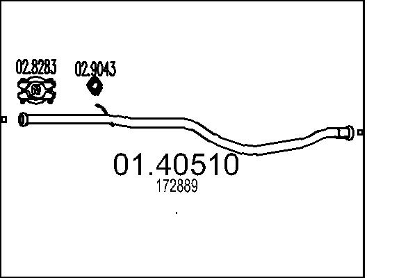 MTS Kipufogócső 01.40510_MTS