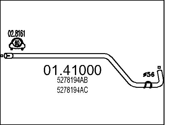 MTS Kipufogócső 01.41000_MTS