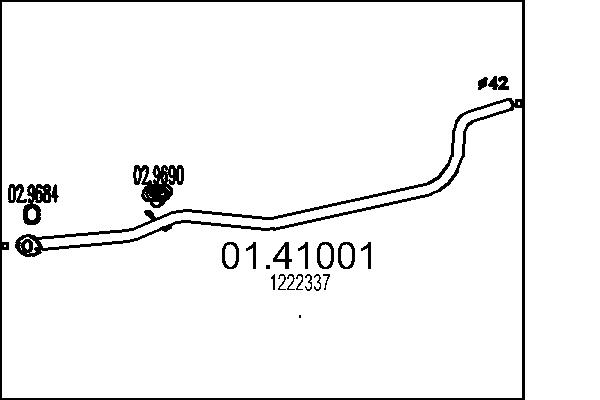 MTS Kipufogócső 01.41001_MTS