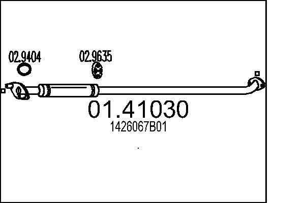 MTS Kipufogócső 01.41030_MTS