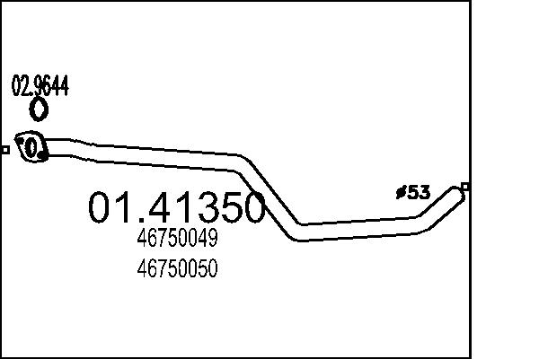 MTS Kipufogócső 01.41350_MTS