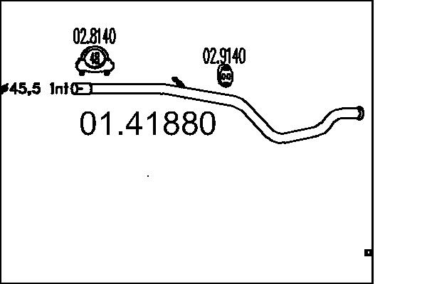 MTS Kipufogócső 01.41880_MTS