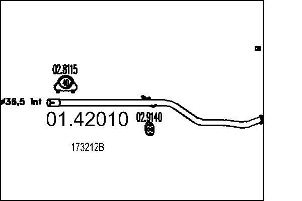 MTS Kipufogócső 01.42010_MTS