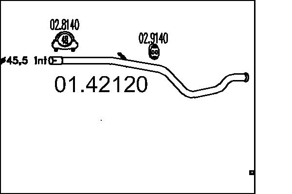 MTS Kipufogócső 01.42120_MTS